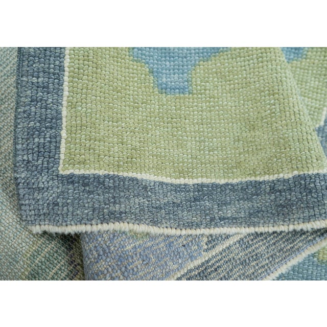 Blue Turkish Oushak Rug 9'10" x 14'3" #19034 For Sale - Image 8 of 8
