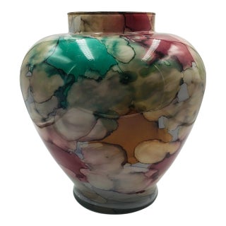 Mid-Century Murano Glass "Watercolor" Baluster Vase 1960s For Sale