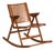 Vintage Folding Rocking Chair in Beech, Central Europe, 1960 For Sale