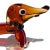 Glass Murano Vintage Sommerso Red Orange Italian Art Glass Dachshund Puppy Dog Figure Sculpture For Sale - Image 7 of 11