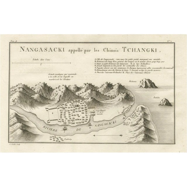 Antique Map of Nagasaki, 1790s For Sale