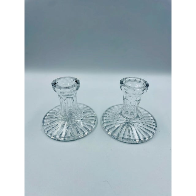 Late 20th Century Waterford Pair of Crystal Candle Holders For Sale - Image 12 of 12
