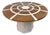 Vintage Red and White Marble Dining Table, 1970s For Sale