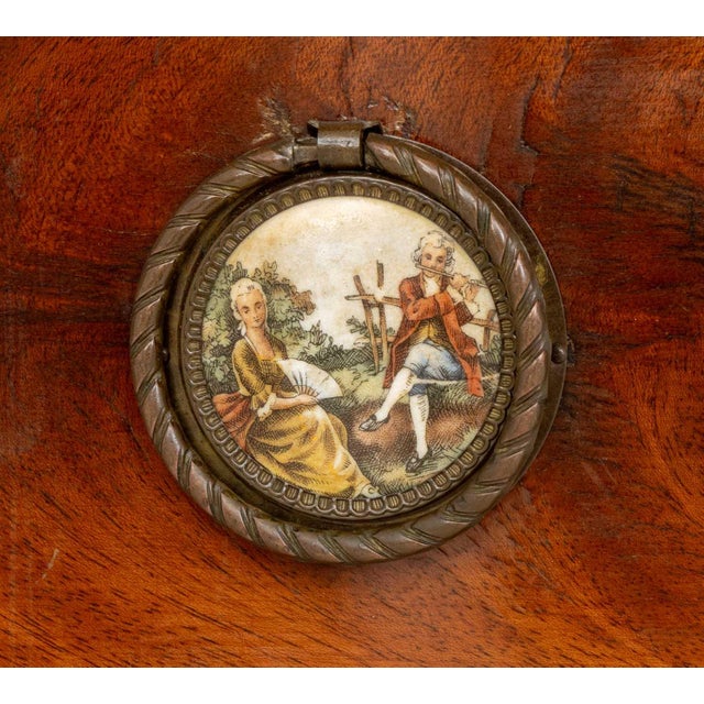 Sheraton Style Flame Mahogany Serpentine Table For Sale - Image 4 of 9