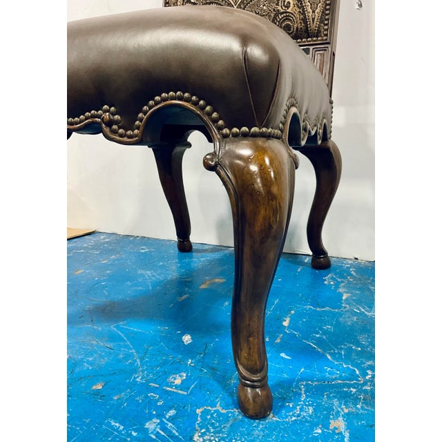 Maitland-Smith Traditional Paisley Dark Wellington Cottage Dining Side Chair For Sale In Atlanta - Image 6 of 7