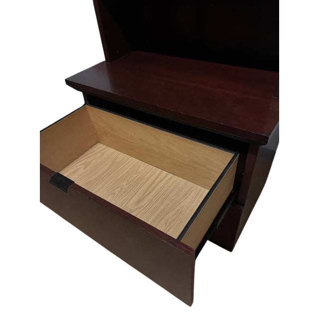 Wood 1990s Regency Mahogany-Finish Two-Drawer Lateral File Cabinet With Detachable Bookcase Hutch For Sale - Image 7 of 8