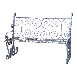 Outdoor Victorian Painted Iron Loveseat For Sale
