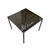 A coffee table with a simple, modernist form based on geometric shapes. The structure is made of chrome-plated profiles,...
