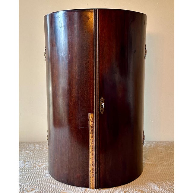 Antique Georgian Mahogany Corner Cupboard: Bow Front Cabinet For Sale - Image 10 of 10