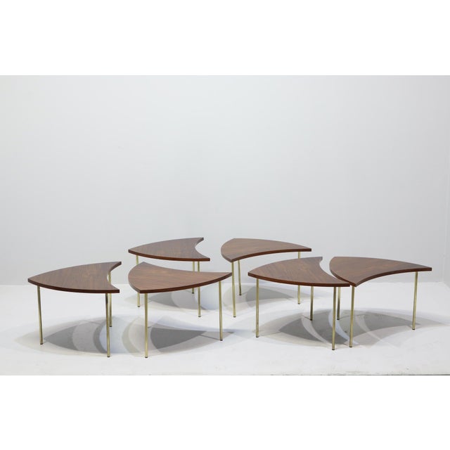 Wood Vintage Coffee Tables by Peter Hvidt & Orla Mølgaard-Nielsen for France & Søn, 1955, Set of 6 For Sale - Image 7 of 13