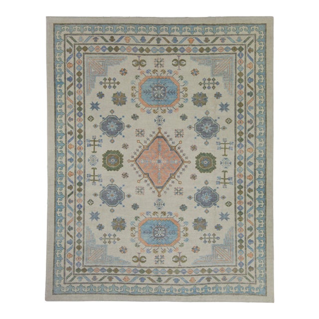 Turkish Oushak Rug 9'8" x 12' For Sale