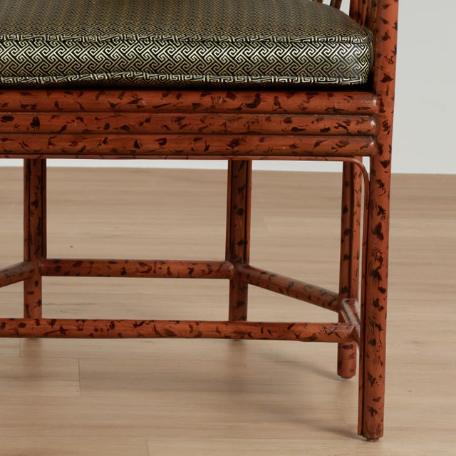 Vintage Set of Four Faux Bamboo Brighton Pavillion Style Chairs by Maitland Smith For Sale - Image 14 of 18