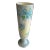 1920s Hand-Painted Blue Floral Pedestal Vase For Sale