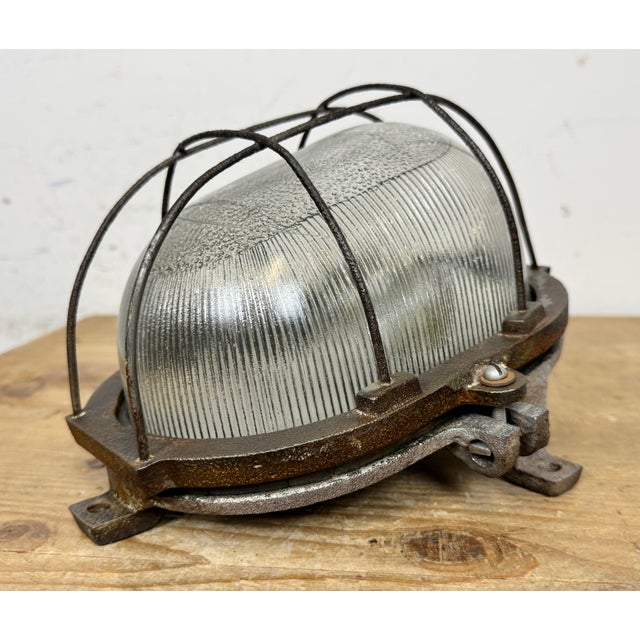 Vintage Industrial Cast Iron Wall Light, 1960s For Sale - Image 6 of 17