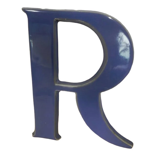 Letter R in Terracotta, 1940 For Sale