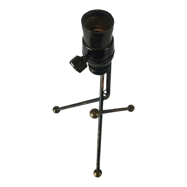 Small Iron and Brass Lamp Attributed to Arturo Pani For Sale