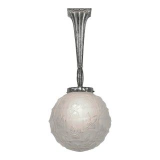 1930s French Art Deco Pendant Light by Cherrier Et Besnus For Sale