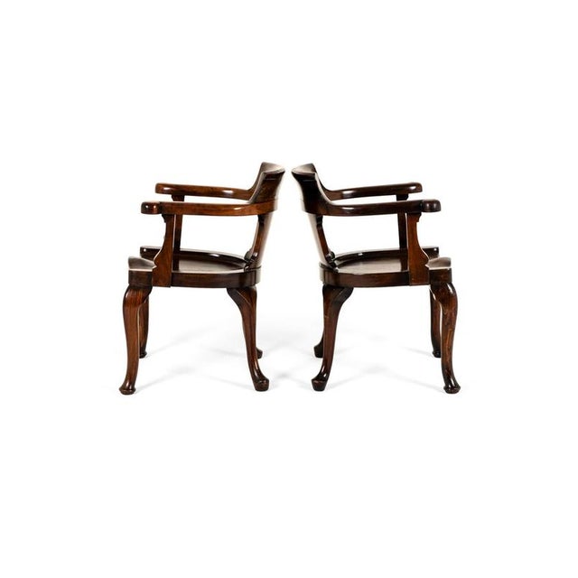 Set of Captains Chairs in Mahogany For Sale - Image 5 of 13