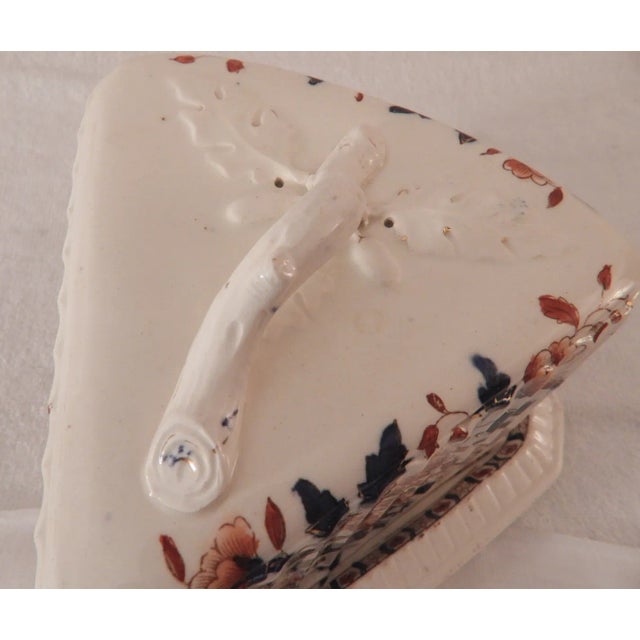 Late 19th Century Victorian 1890 English Earthenware Forest Floral Cheese Butter Keeper For Sale - Image 5 of 9