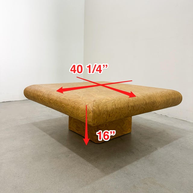 Vintage Postmodern Coffee Table With Bullnose Edge 80s 70s For Sale - Image 10 of 11