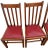 1910s Antique Craftsman Chairs Set of Four, Spindle Back Solid Oak, Maroon Vinyl Seats For Sale - Image 5 of 10