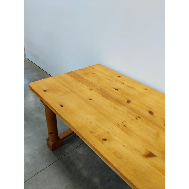 1960s Vintage Farmhouse Style Dining Table For Sale - Image 5 of 8
