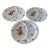 Set of 3, 1950s Dresden Pordelain Floral, Gold Trim Grill Plates by Pirkenhammer For Sale