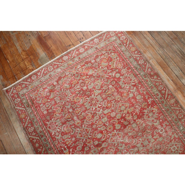Persian Early 20th Century Zabihi Collection Pink Red Traditional Persian Malayer Rug - 3'6" x 6'3" For Sale - Image 3 of 6