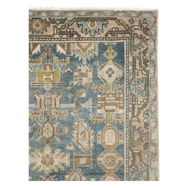Rustic Galerie Shabab Collection Mid-20th Century Handmade Persian Malayer Throw Rug For Sale - Image 3 of 9