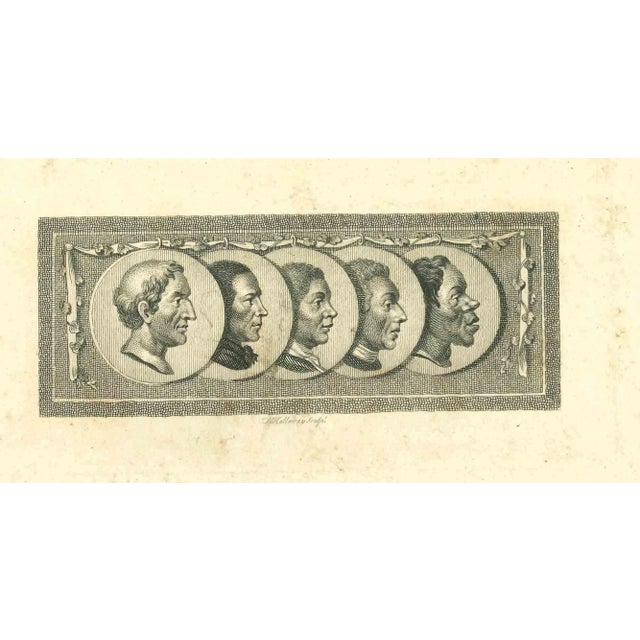 Heads of men is an original artwork realized by Thomas Holloway for Johann Caspar Lavater's "Essays on Physiognomy,...