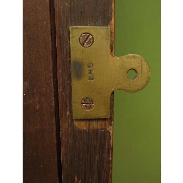 Brown Large Antique Oak Paddington Station Mirror from GWR For Sale - Image 8 of 12