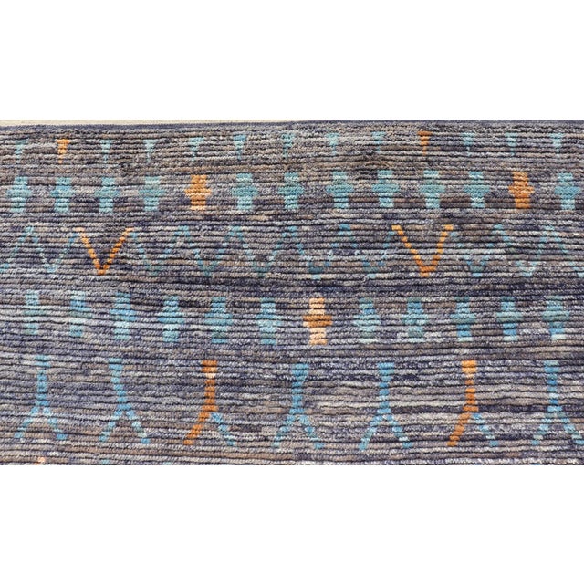 Textile Modern Hand-Knotted Rug With All-Over Geometric Moroccan Design by Keivan Woven Arts For Sale - Image 7 of 12