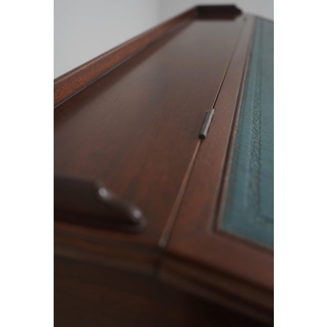 Kittinger Leather Top Mahogany Architects Desk For Sale - Image 9 of 18