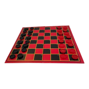 Vintage Chess and Checker Set