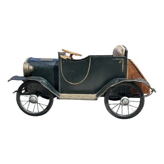 Childs Stroller in Wood and Lacquered Metal, 1950s For Sale
