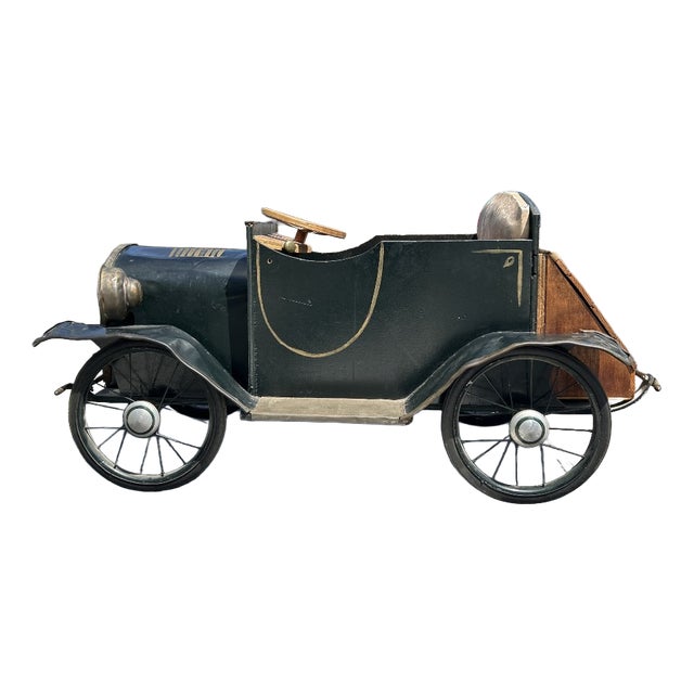 Childs Stroller in Wood and Lacquered Metal, 1950s For Sale