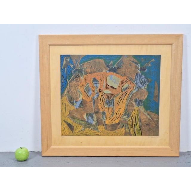 Piet Koenen, Modern Surrealist Composition, Silkscreen & Mixed Media, 1990s For Sale - Image 4 of 13