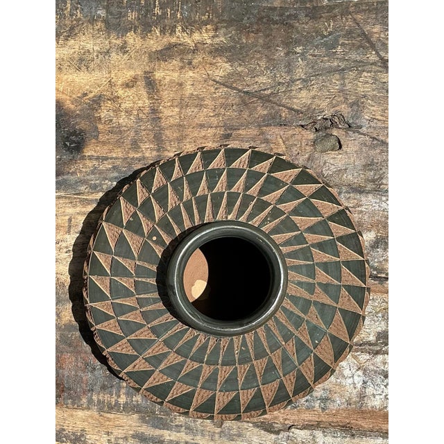 Vintage Original Studio Pottery Vase For Sale - Image 10 of 12