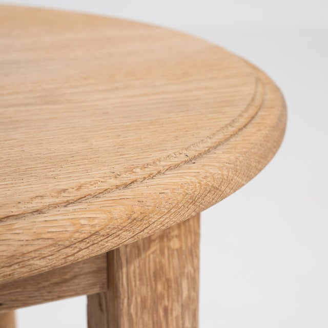 20th Century French Oak Side Table with Square Top For Sale - Image 4 of 10