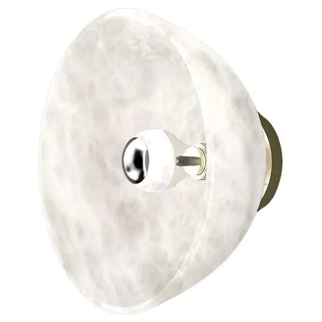 Apollo Brushed Brass Wall Lamp by Alabastro Italiano For Sale - Image 6 of 6