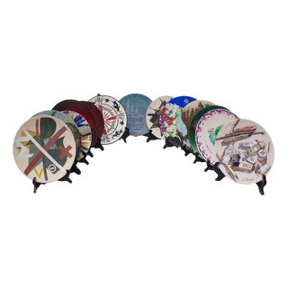 Painted Plates, 1890s, Set of 13 For Sale