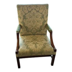 Mid 19th Century English Open-Arm Chippendale Chair