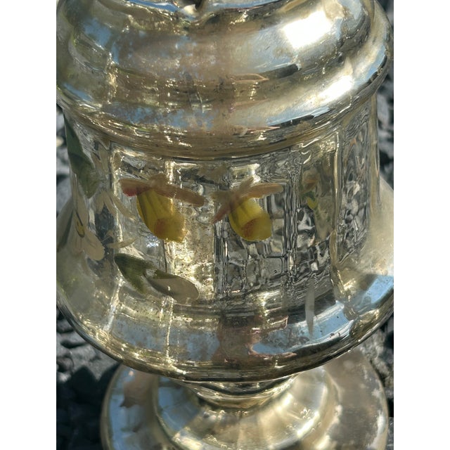 Vintage Mercury Glass Candlesticks and Vases- Set of 10 For Sale - Image 9 of 17