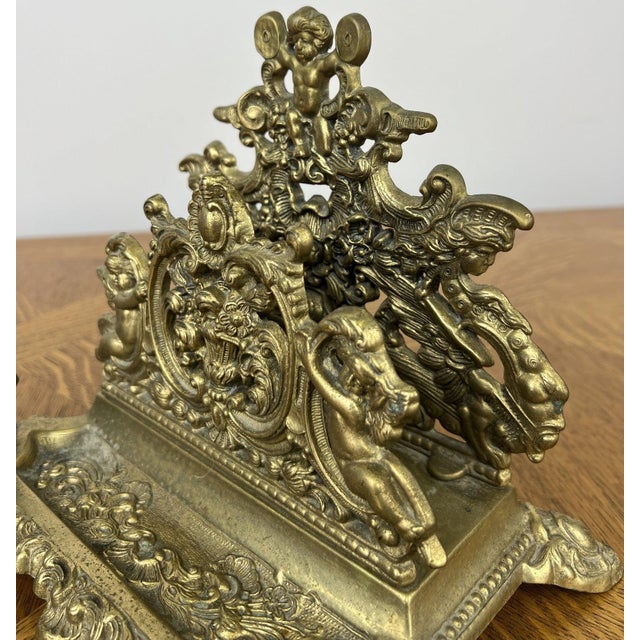 Vintage Inkwell Set in Brass For Sale - Image 9 of 13