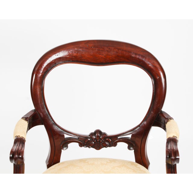 Vintage Victorian Revival Balloon Back Dining Chairs, 1990s, Set of 12 For Sale - Image 9 of 18