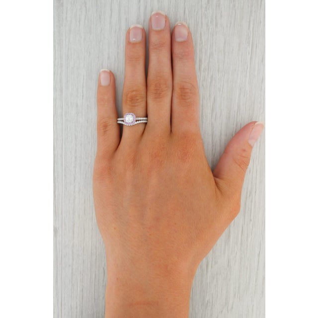 Gemstone Information: Natural Diamonds - 1.13 Total Carats - Engagement - - Center: Carats - 0.70ct (4.9 mm) Cut - Square...