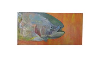 Fred Neumann, Salmon Trout, 1980s, Oil on Canvas