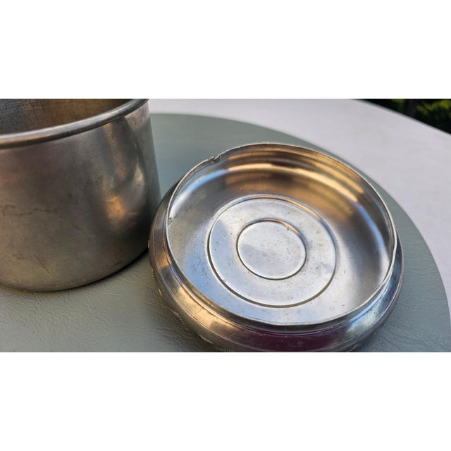 Silver Pewter Snuff Tin with Pipe on the Lid, 1960s, Set of 2 For Sale - Image 8 of 10