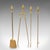 Victorian 4 Antique Fireside Tools, English, Brass, Fireplace Companion Set, Victorian For Sale - Image 3 of 12