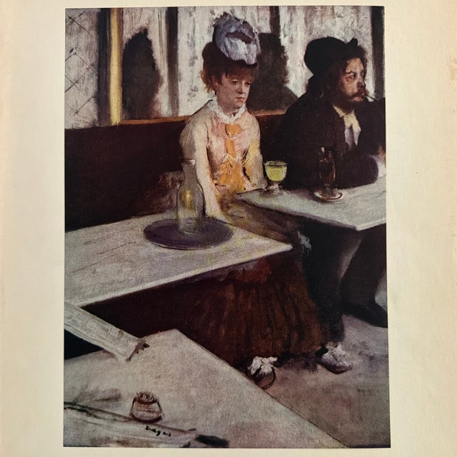 Vintage print of Edgar Degas’ famous painting “Absinthe” from 1876. This unframed print was published on heavy paper in...
